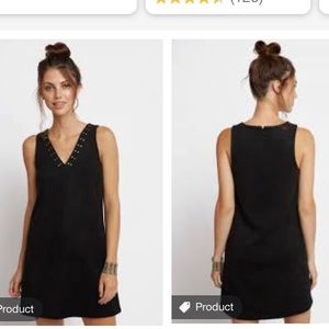 NWT Sugar Lips Sleeveless Studded Suede Dress